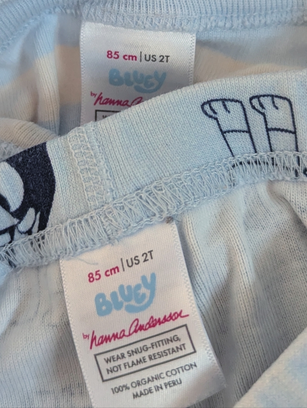Hanna Andersson Bluey Pajamas 2T Blue - Picture 5 of 5